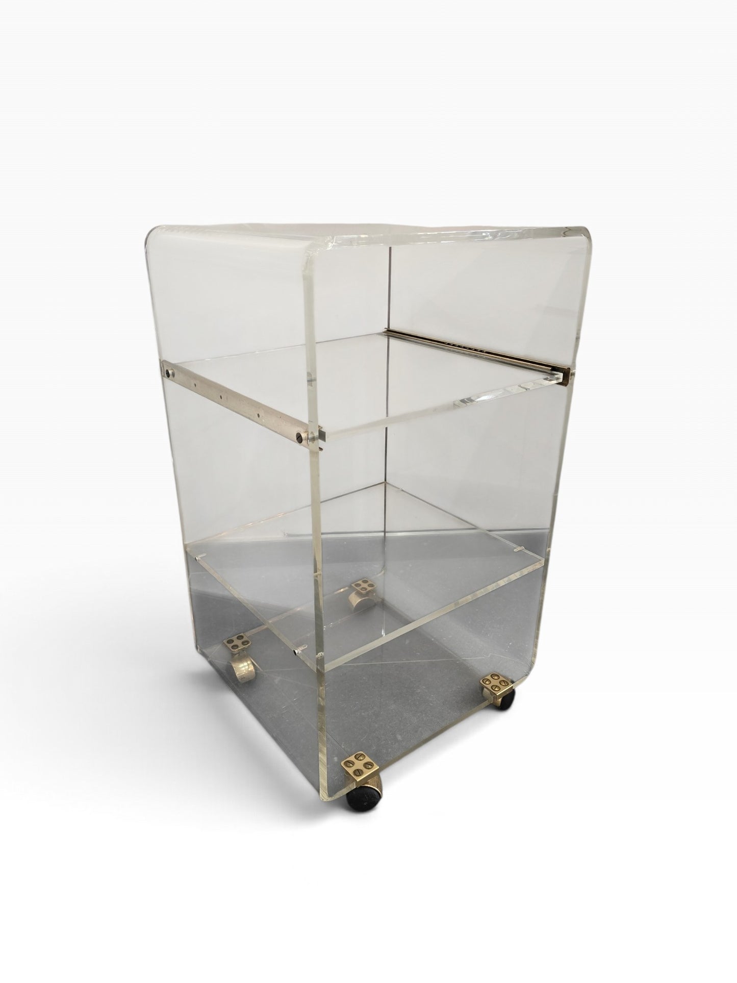 Desserte roulante en plexiglas – Marais International – années 1970-1980