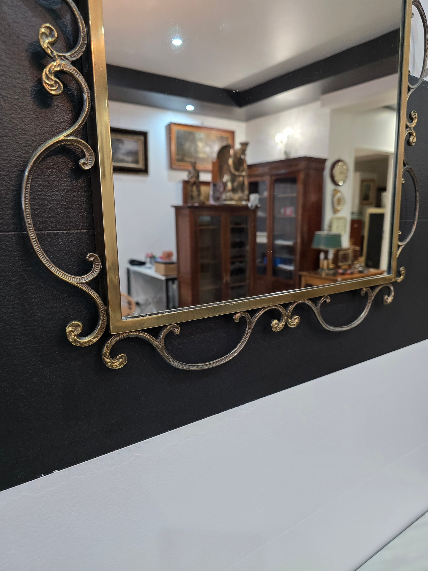 miroir mural en fer forgé – Style Art Déco / Maison Bourgeoise