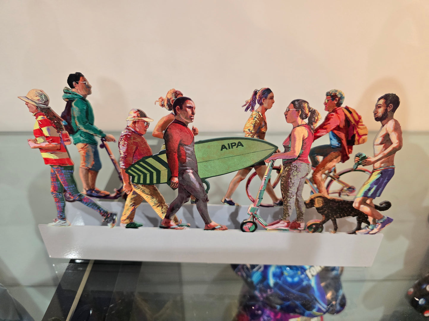 Sculpture David Gerstein “TLV Promenade” – métal découpé coloré