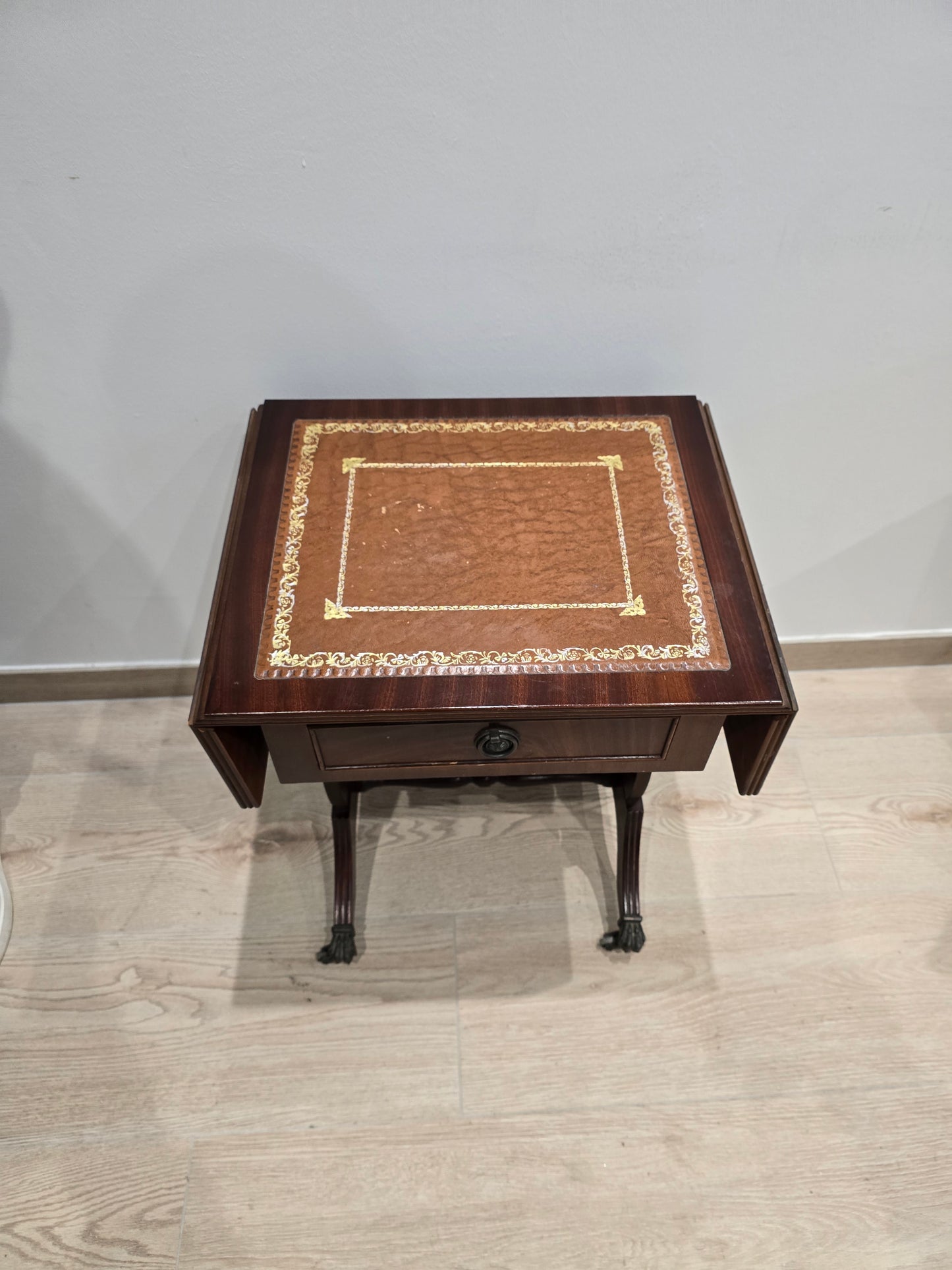 Table d’appoint ancienne à abattants – Style anglais Regency