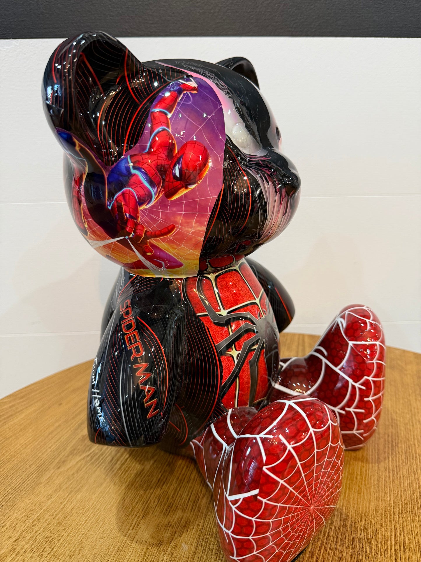 Teddy Bear Spider-Man /Venom – Édition limitée 7/26 – Résine covering – 35 cm