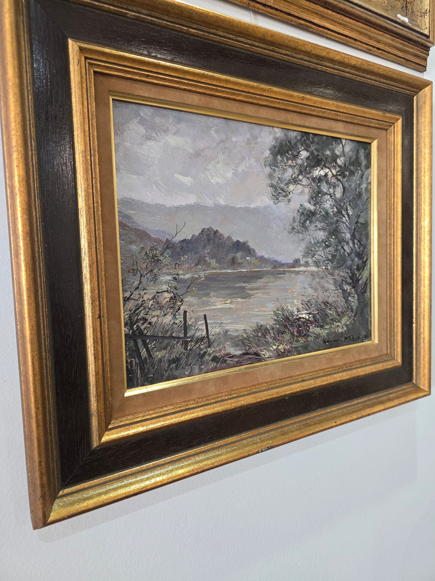 Œuvre encadré - Henri Mege Lac d’Aiguebelette