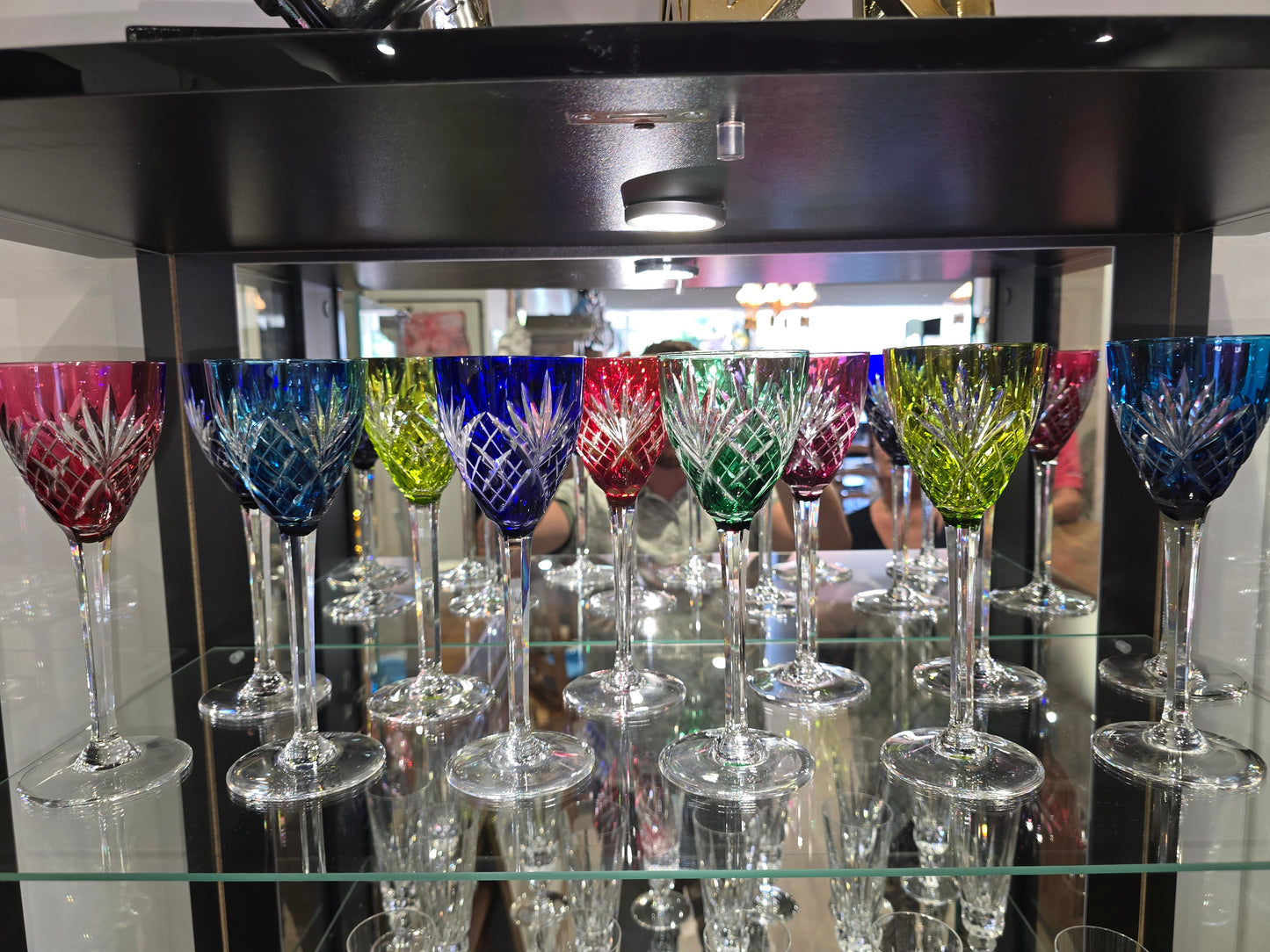 12 coupes / verres colorés Saint-Louis modèle Chantilly