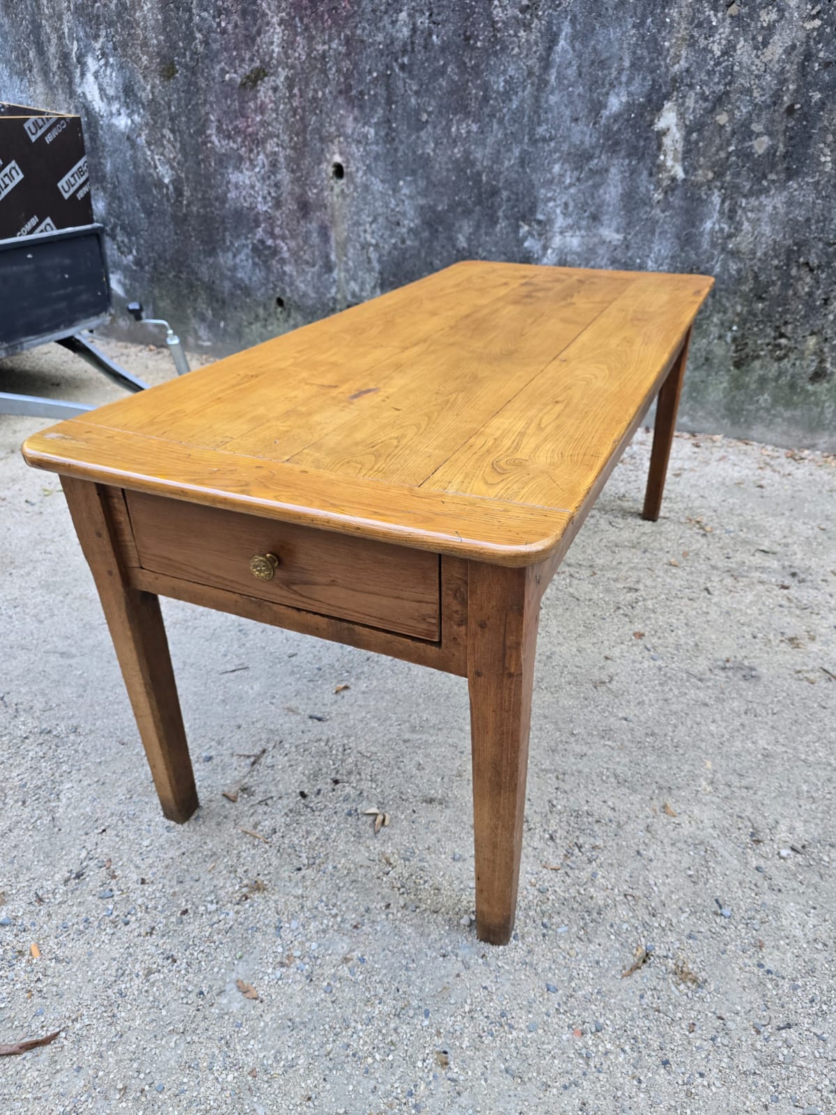 Table de ferme ancienne en orme