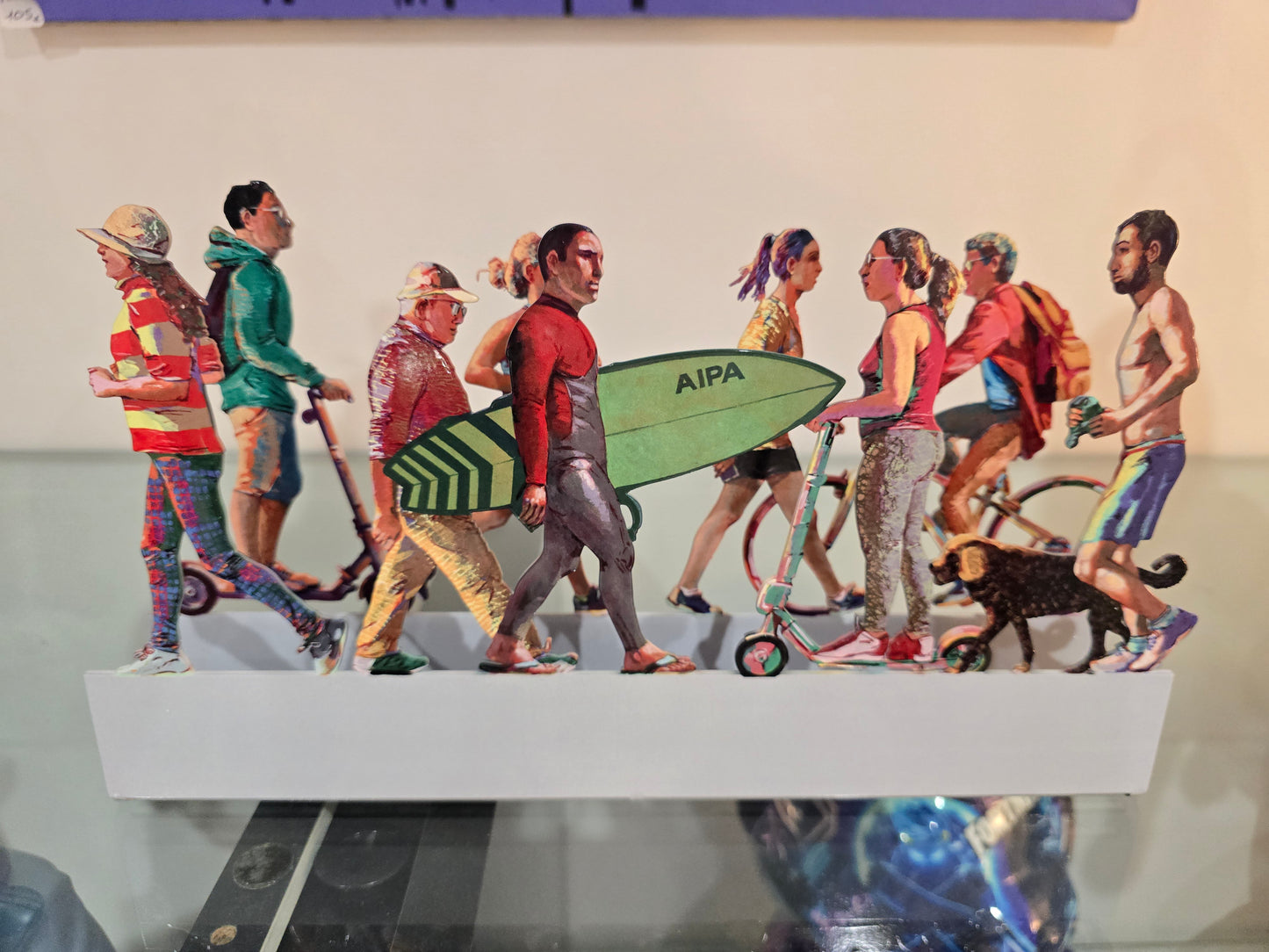 Sculpture David Gerstein “TLV Promenade” – métal découpé coloré