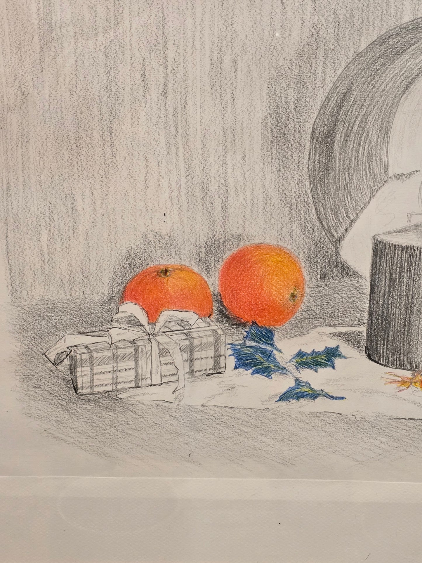Œuvre dessinée encadrée (60 × 48 cm)