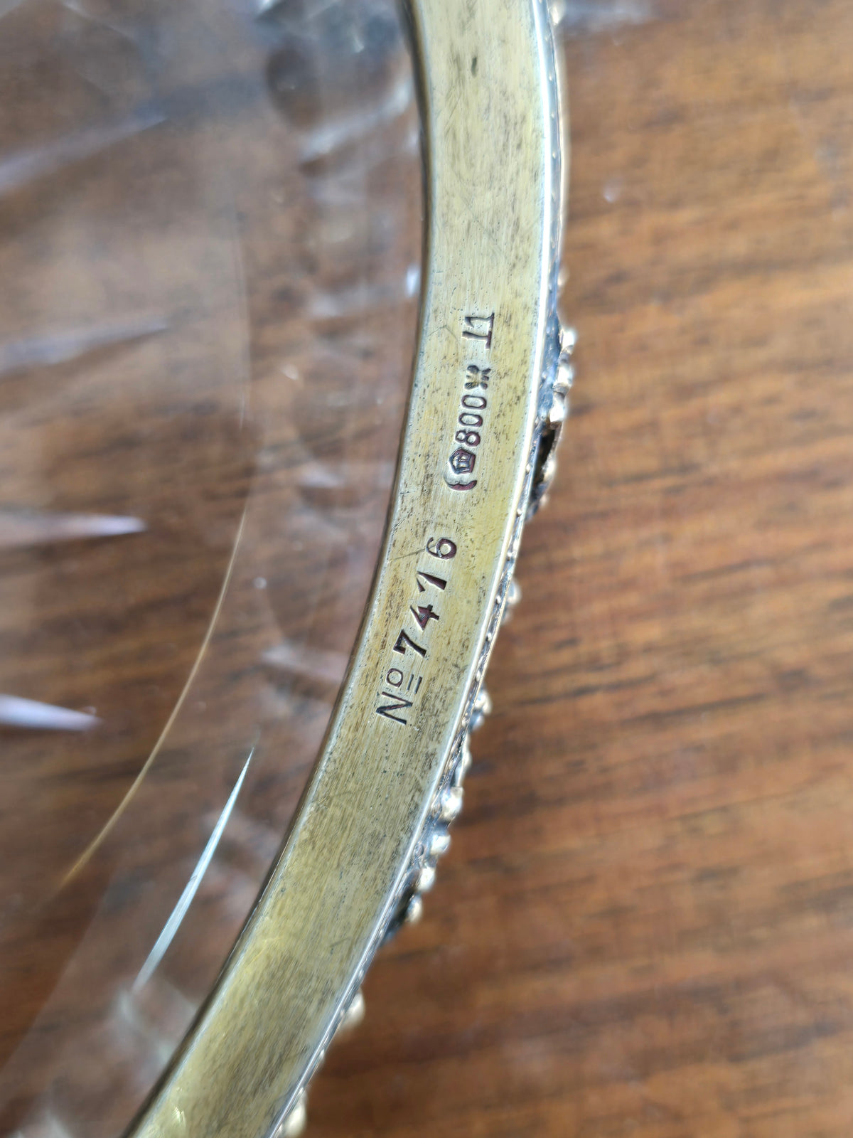 Paire de Plat en cristal taillé et monture argent massif 800 allemagne Fin XIXe
