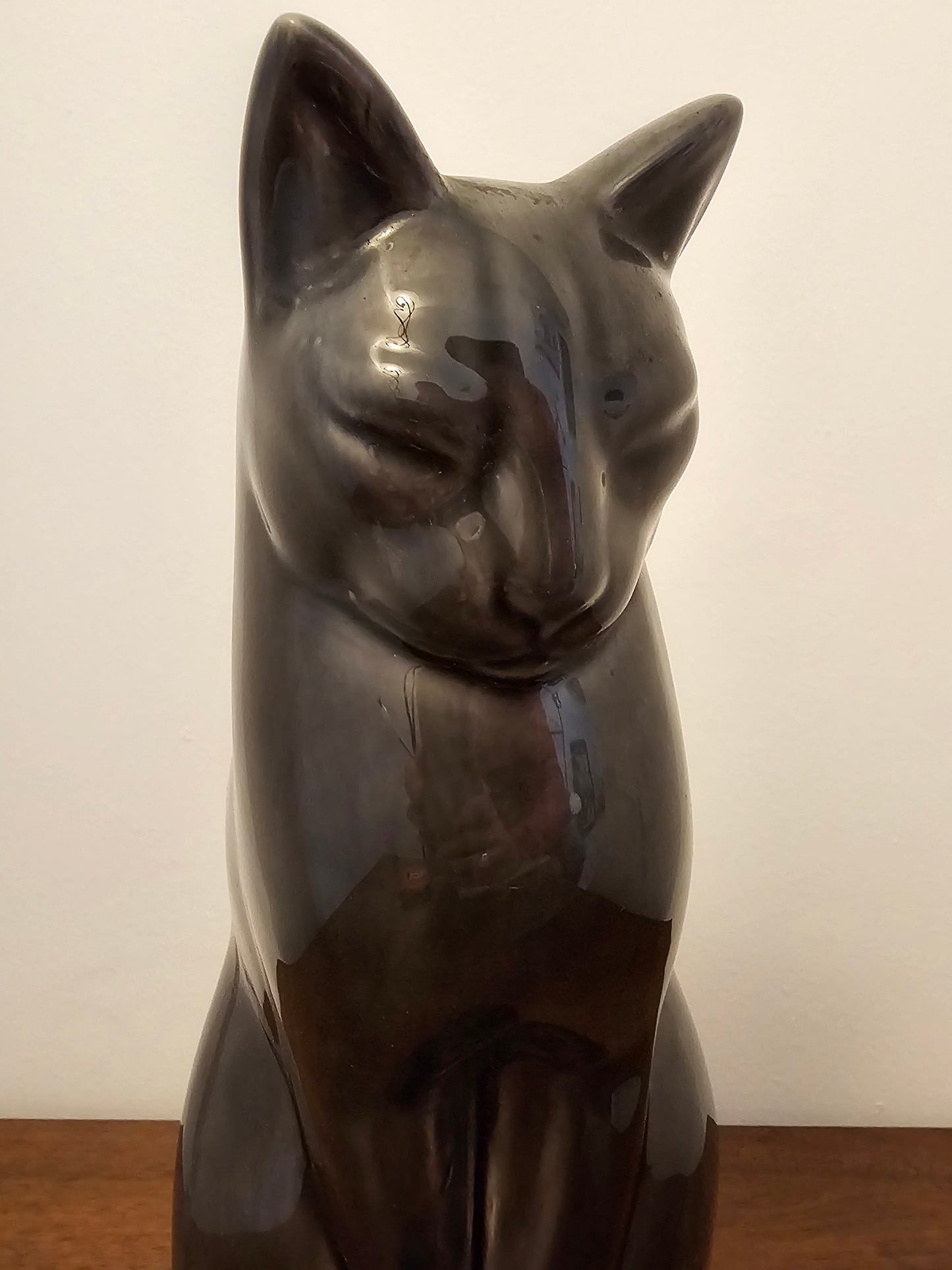 Chat En Céramique Signé migeon