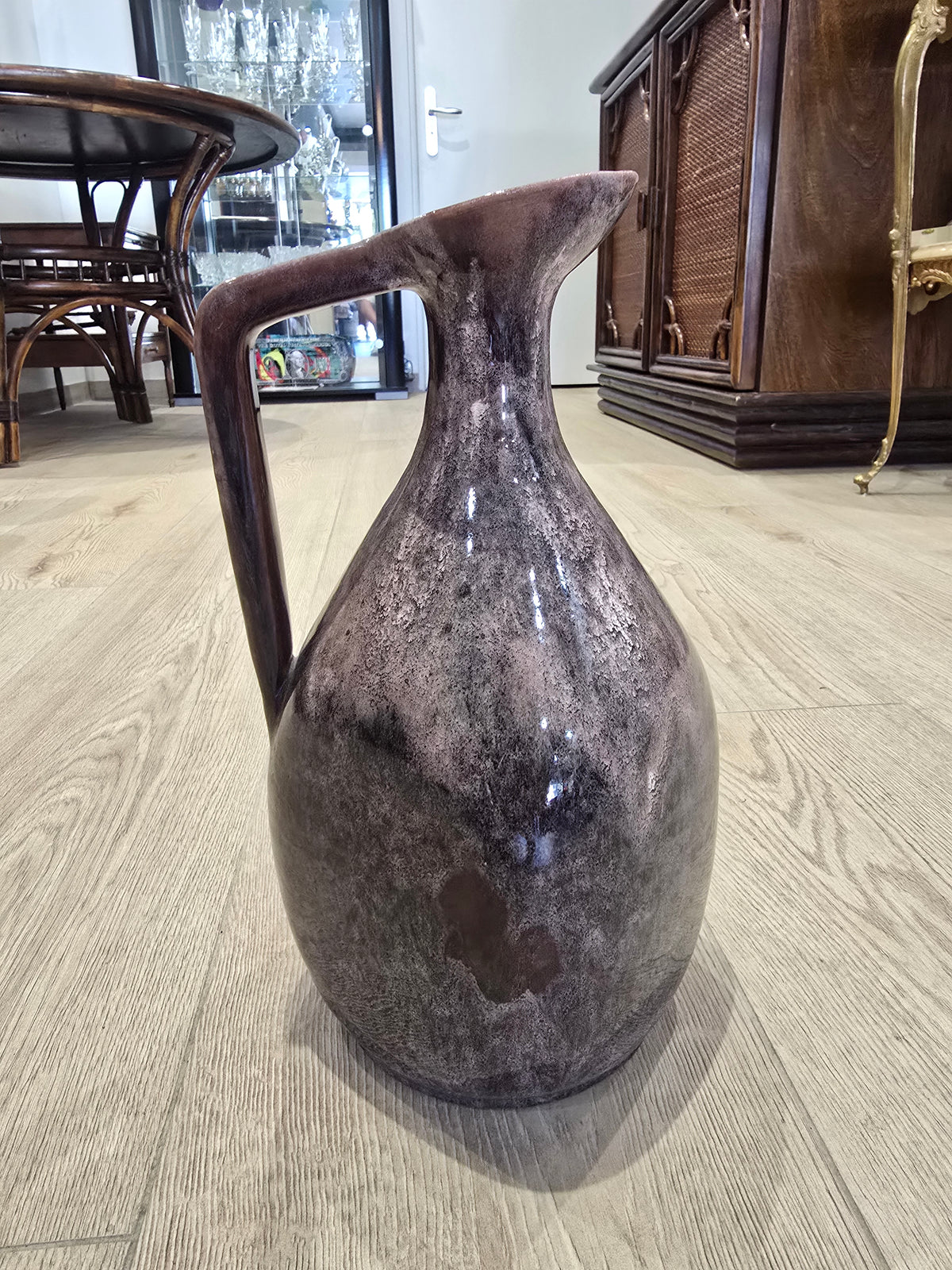 Grand pichet / vase sculptural Accolay – Potiers d’Accolay – années 1950-60 – signé, N°3 – H. 33 cm