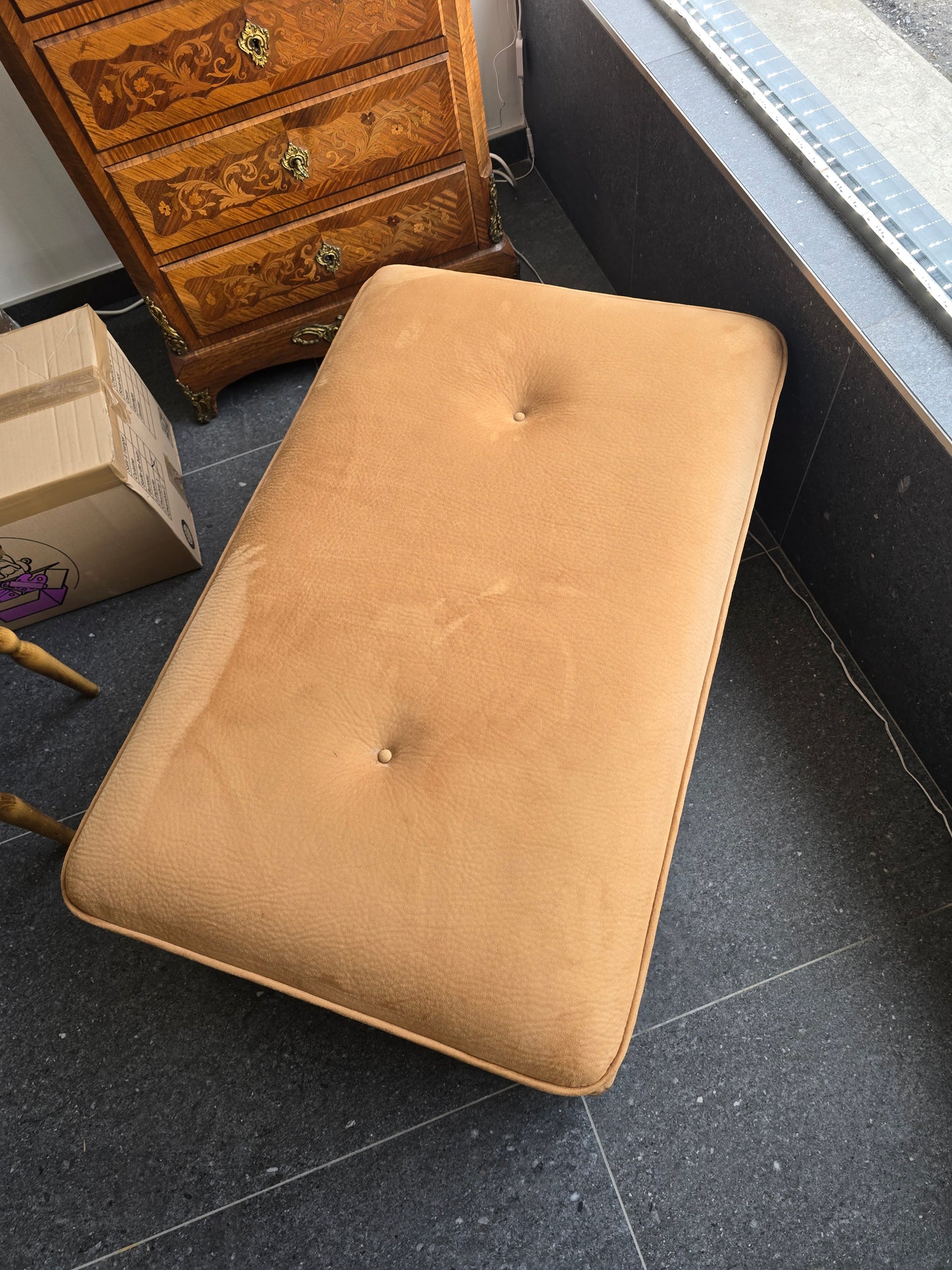 Banquette/ottomane -"jaque leuleu collection" velour caramel