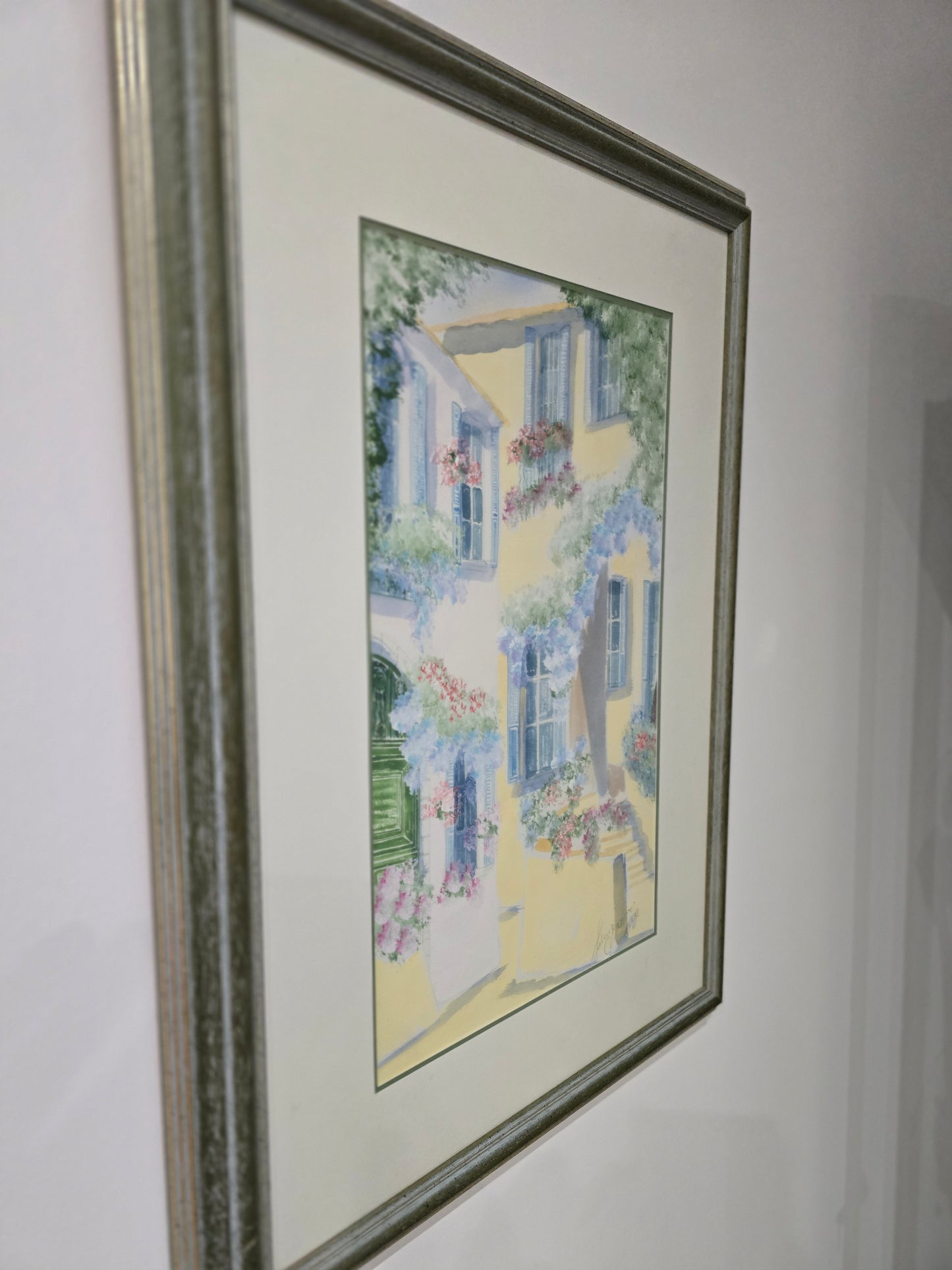 Aquarelle signé, maison Provence