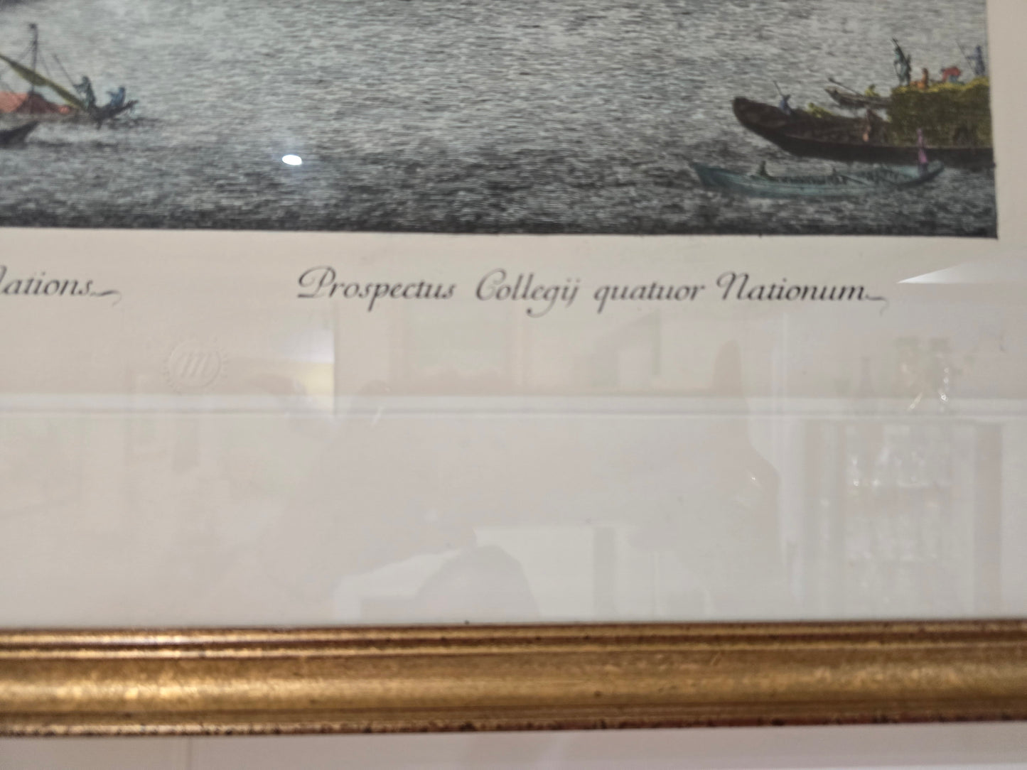 Gravure encadrée – Vue du Collège des Quatre Nations à Paris d’après Israël Silvestre