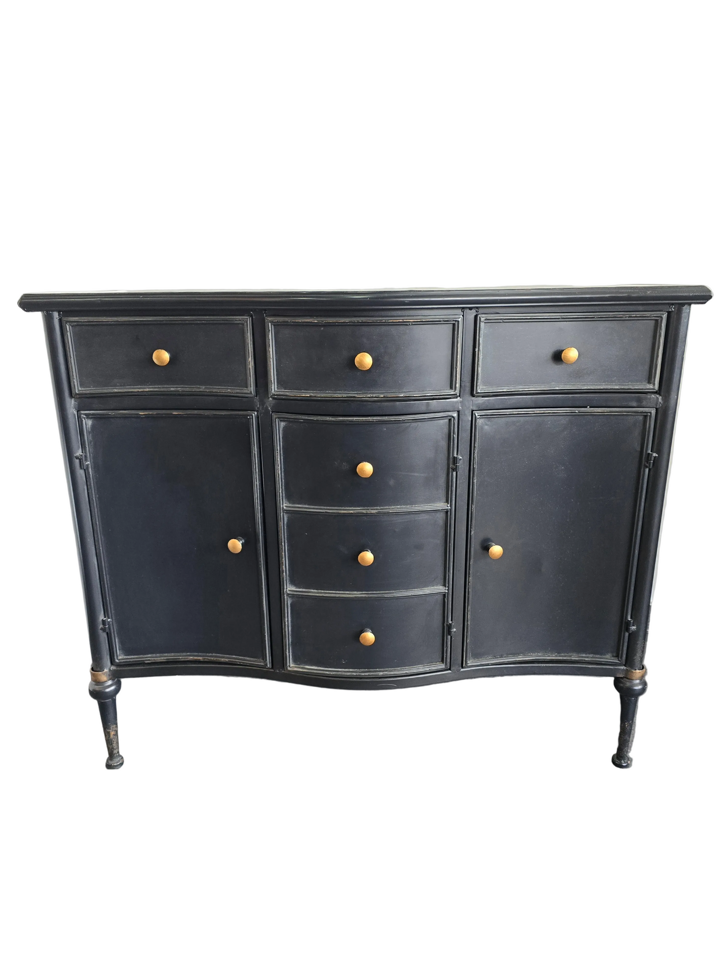 Buffet contemporain en métal noir – meuble moderne