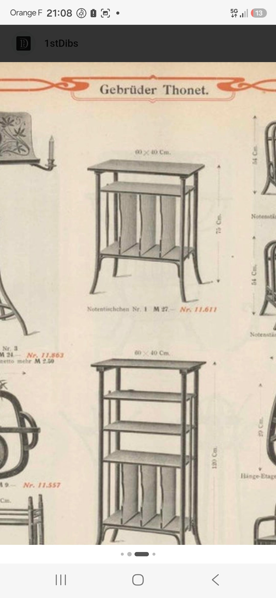 Rare table à musique THONET WIEN vers 1900 – porte-partitions bois courbé