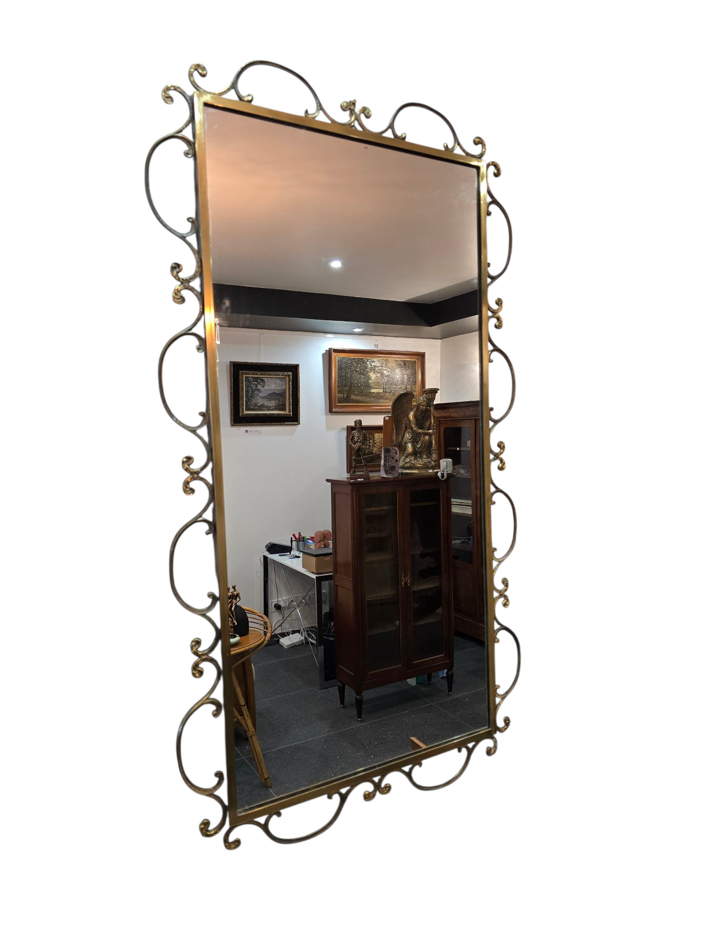 miroir mural en fer forgé – Style Art Déco / Maison Bourgeoise