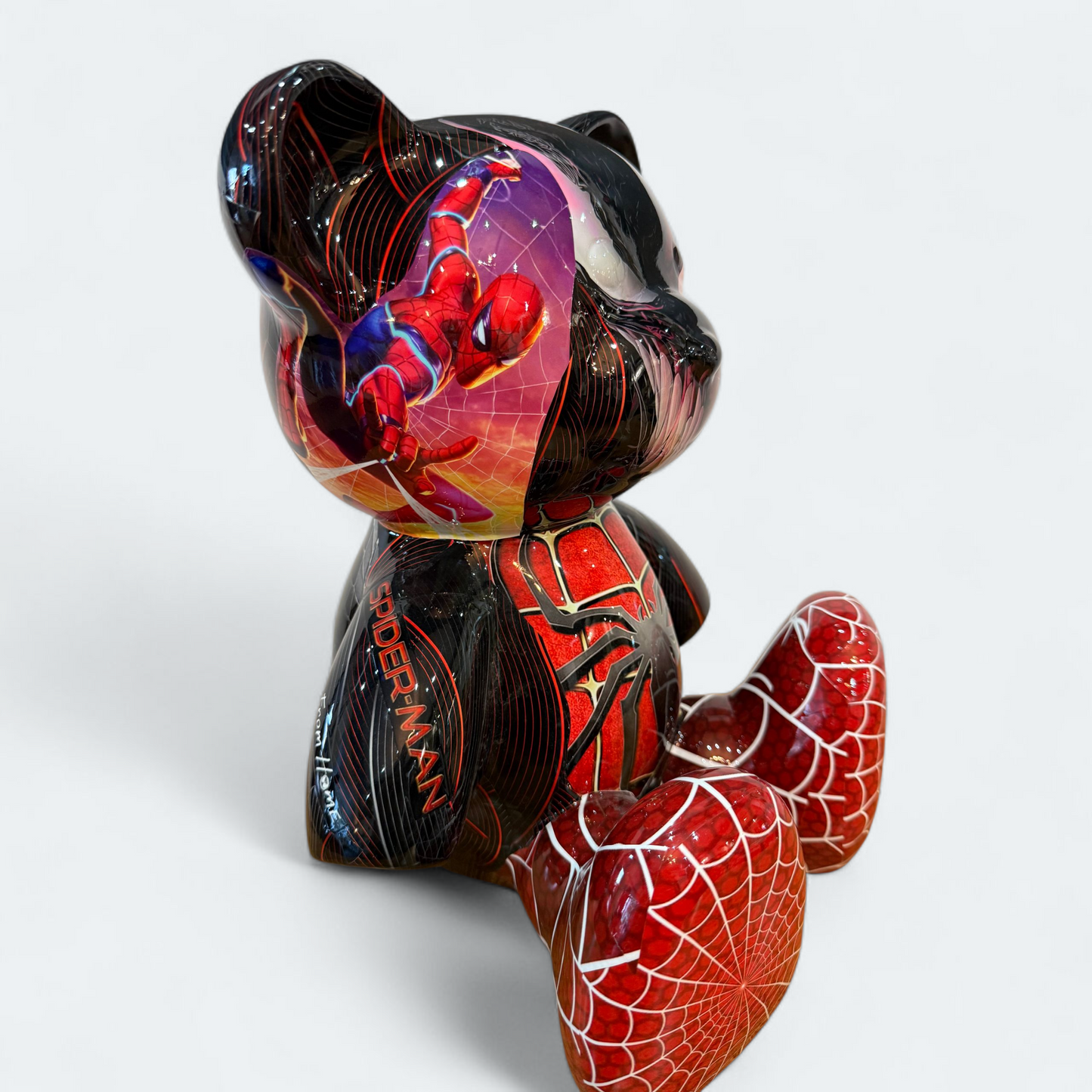 Teddy Bear Spider-Man /Venom – Édition limitée 7/26 – Résine covering – 35 cm
