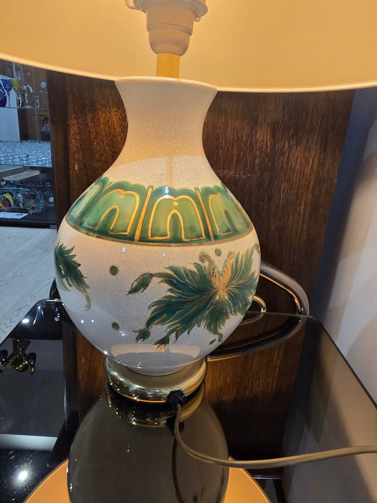 Grande lampe vintage Louis Drimmer en céramique émaillée – années 70/80