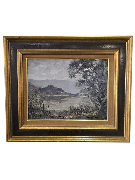 Œuvre encadré - Henri Mege Lac d’Aiguebelette