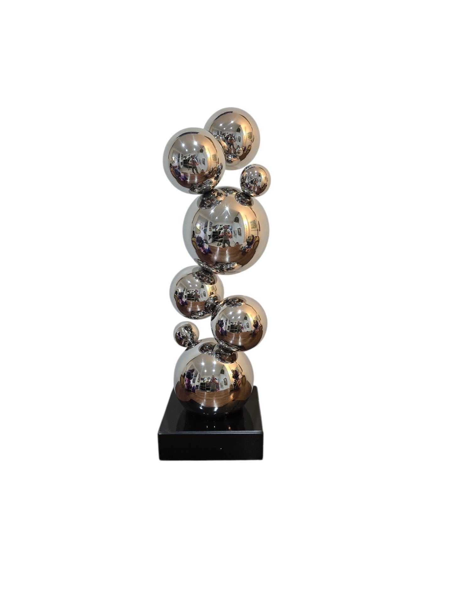 Sculpture Design Pop Art Chromée – 59 cm