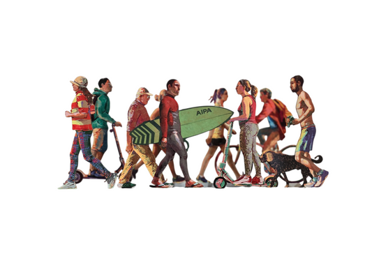 Sculpture David Gerstein “TLV Promenade” – métal découpé coloré