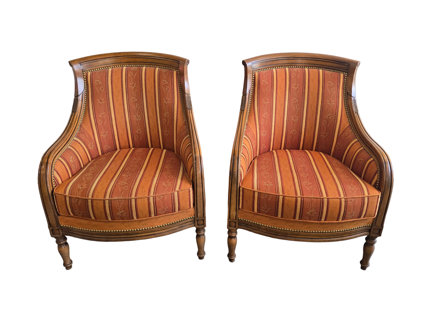 Paire de fauteuils bergères de grande qualité – Manufacture SE