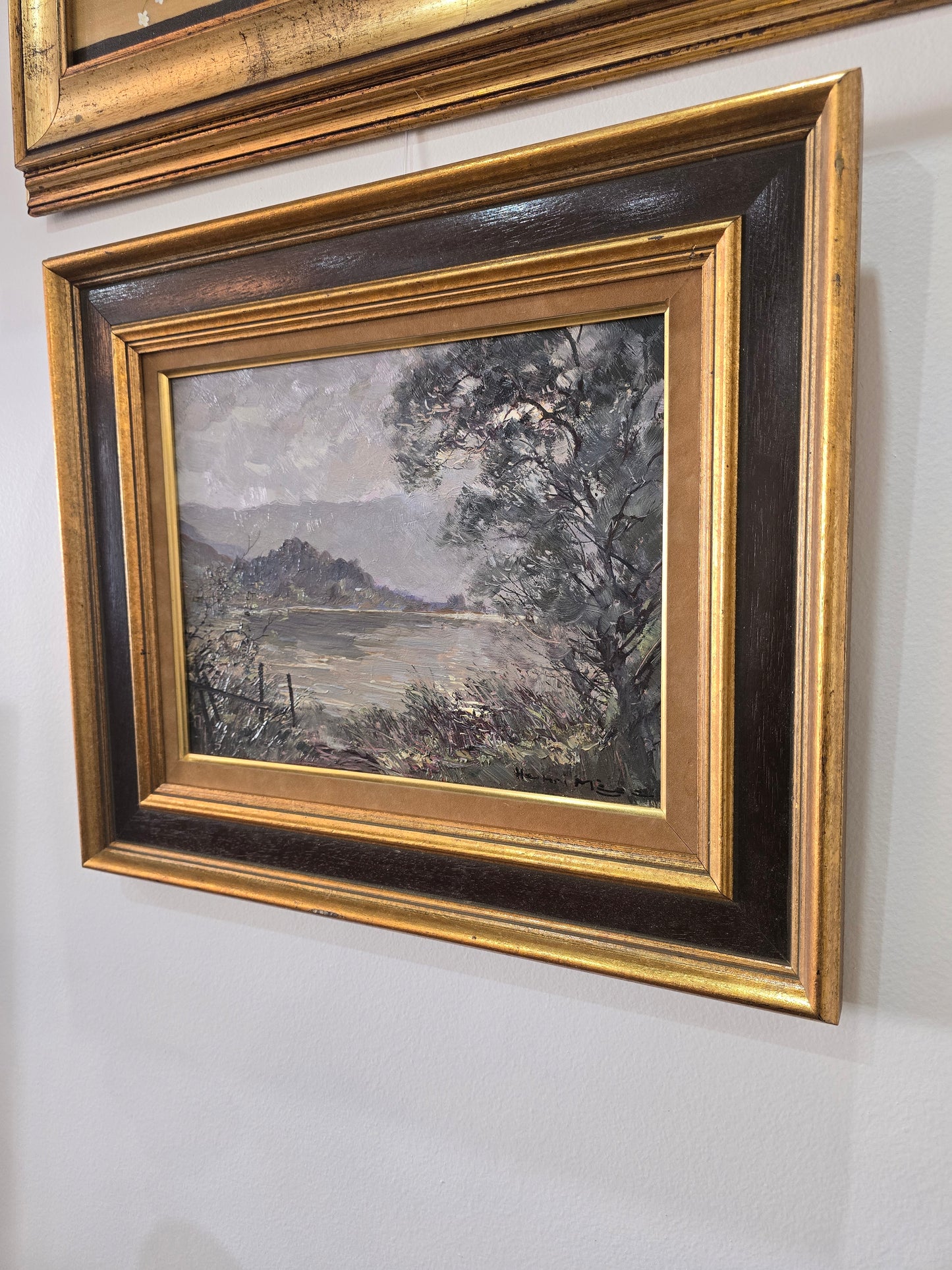 Œuvre encadré - Henri Mege Lac d’Aiguebelette