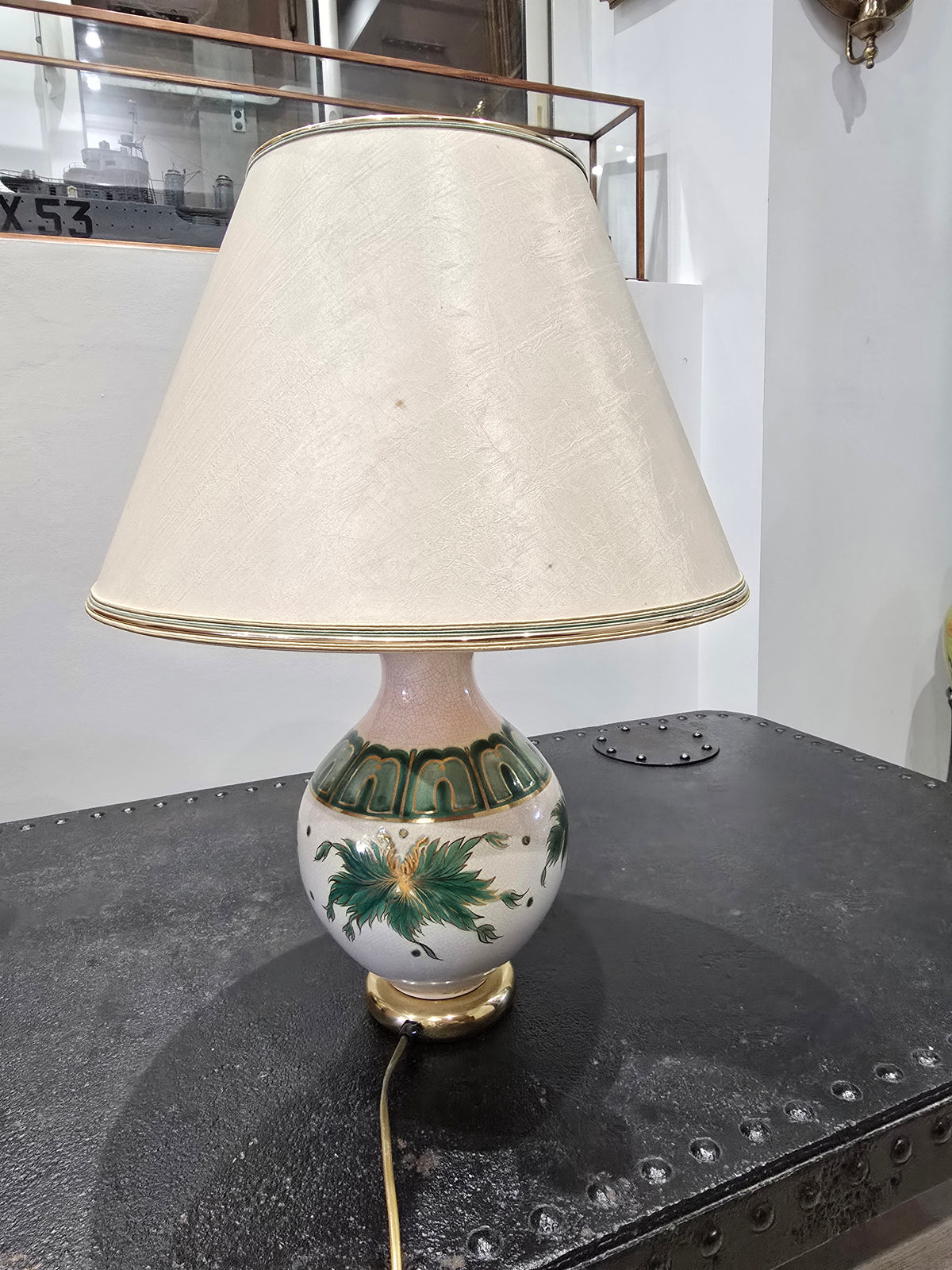 Grande lampe vintage Louis Drimmer en céramique émaillée – années 70/80
